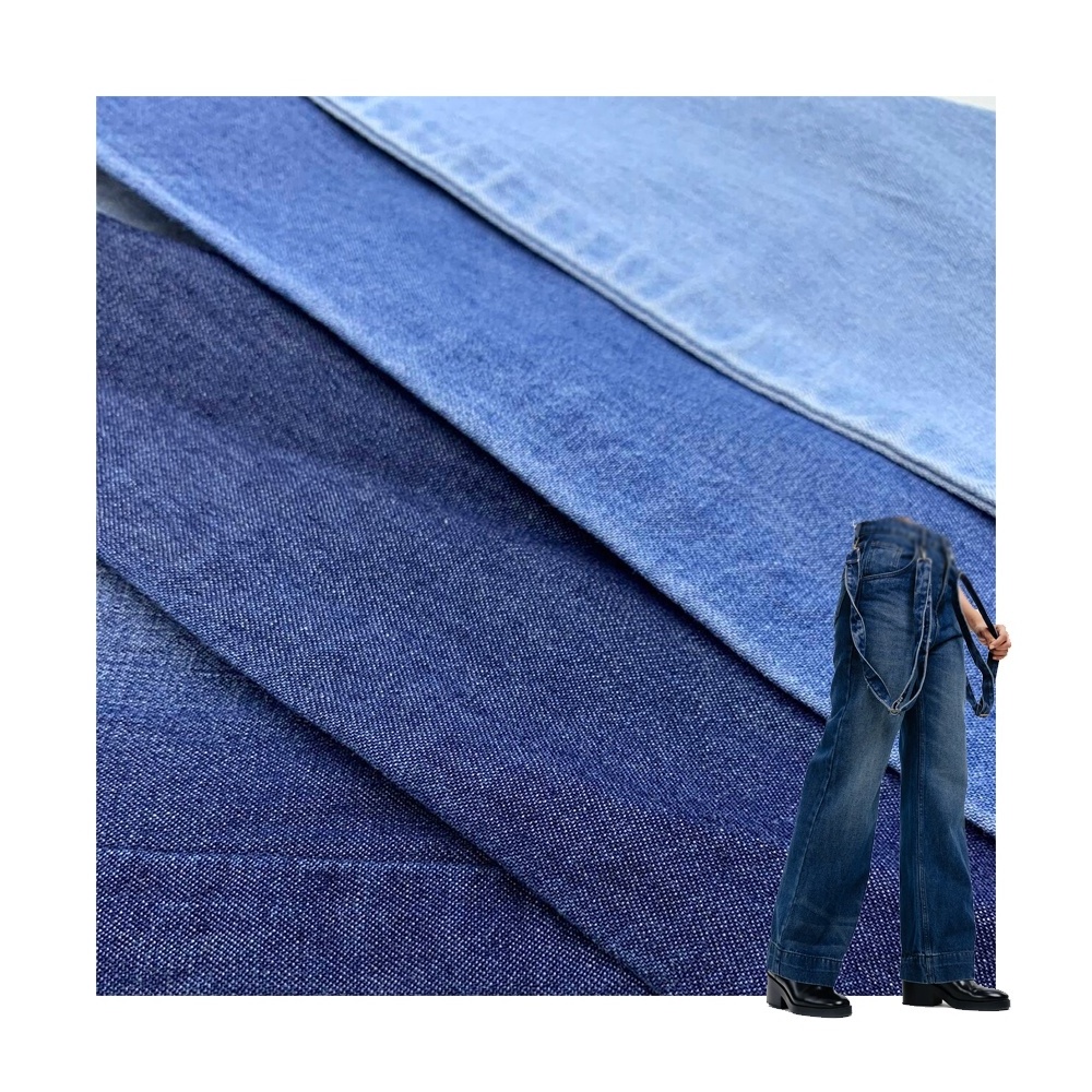 OEM ODM Ronghong 100 Cotton Denim Fabric Stock Lot 4.5OZ Twill Dyed Woven Denim Fabric for Jeans