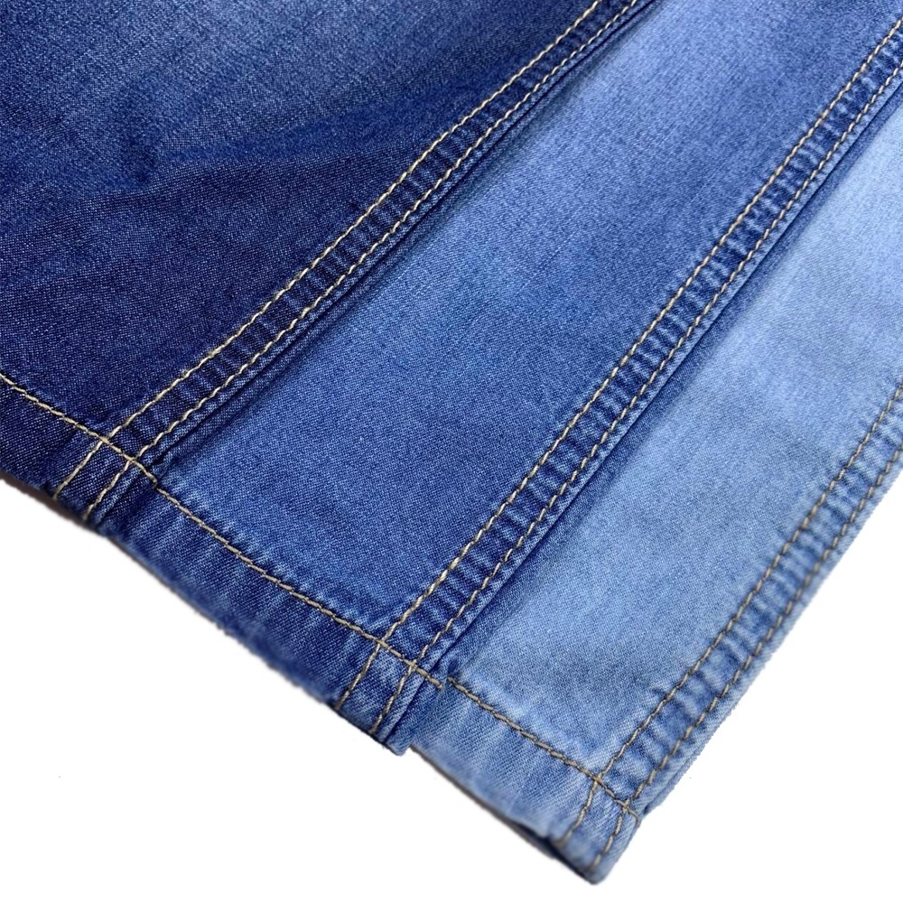 OEM ODM Ronghong 100 Cotton Denim Fabric Stock Lot 4.5OZ Twill Dyed Woven Denim Fabric for Jeans