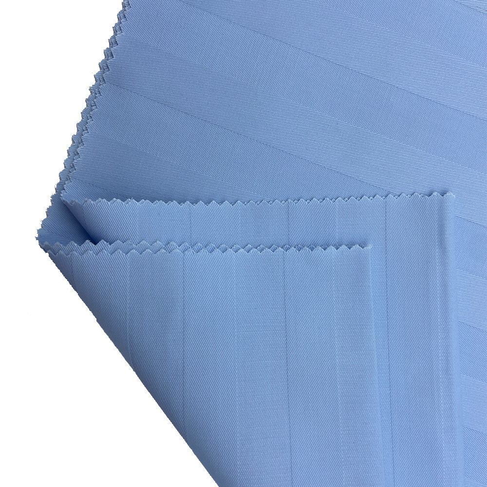 OEM ODM Chlorine Bleach Resistance Doctor Uniform Medical Fabric 160GSM Stain Strip Scrubs Fabric for Medical Uniform