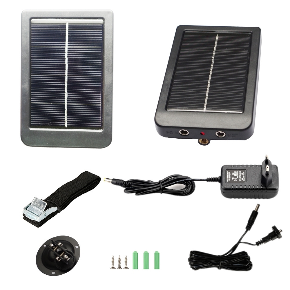 Solar Panel Supply Charger Battery for hunting camera HC700 HC801 HC-900 Trail Cameras