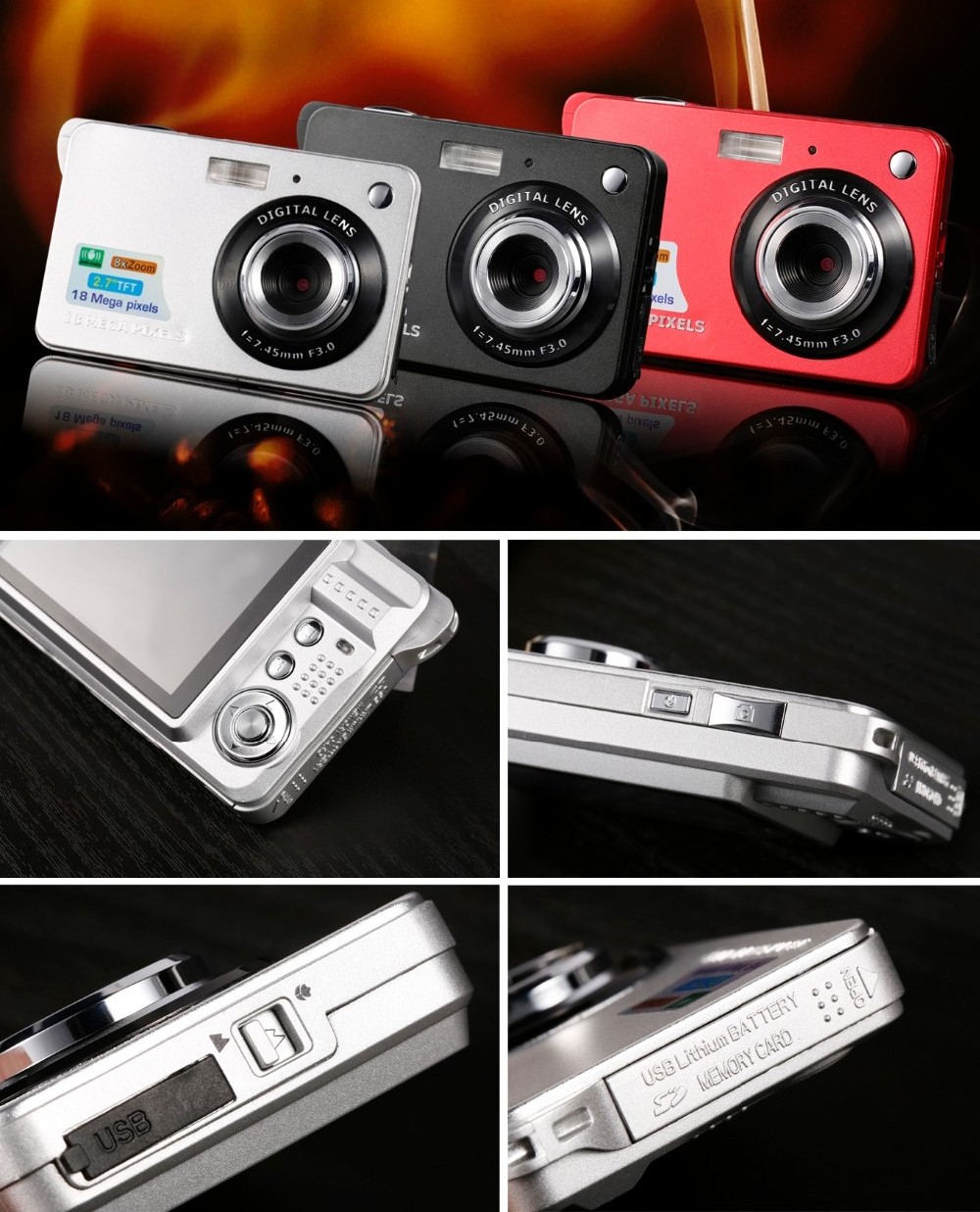 sexy video camera 18MP digital camera for photo shooting wholesale