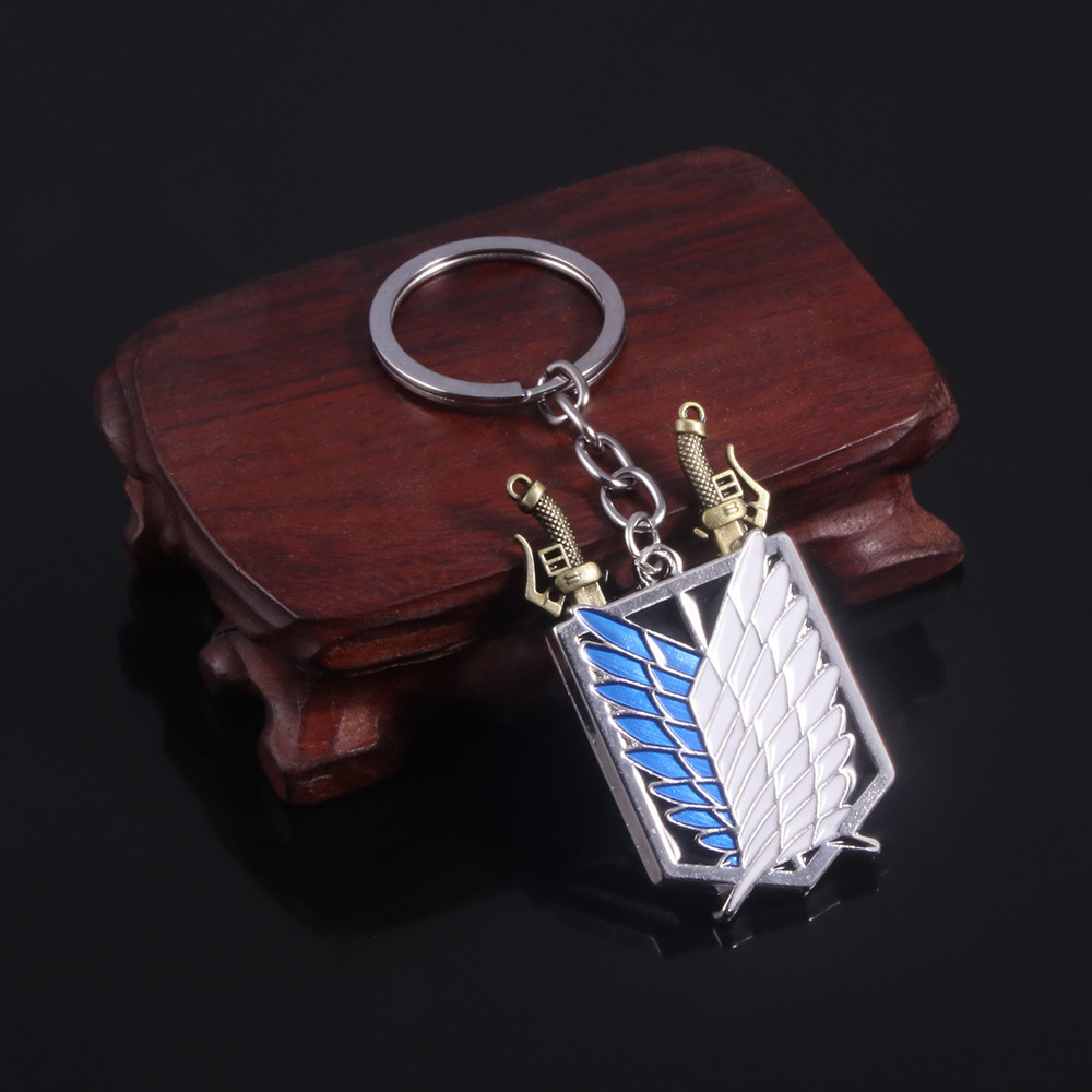 Japanese Anime Souvenir Keyring Attack On Titan Survey Corps Keychain