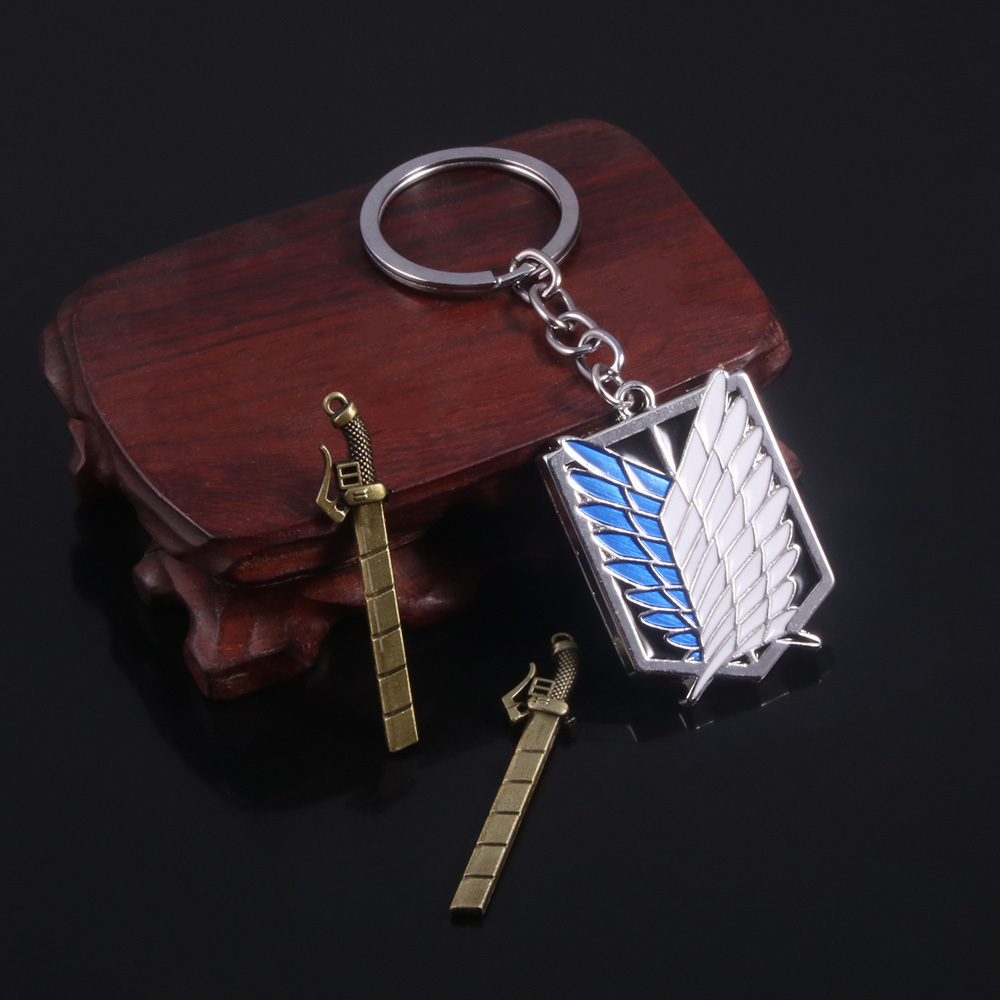 Japanese Anime Souvenir Keyring Attack On Titan Survey Corps Keychain