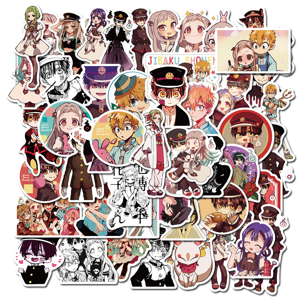 50Pcs Anime Toilet Bound Hanako Kun Sticker For Skateboard Luggage Laptop Waterbottle Waterproof Cartoon Stickers