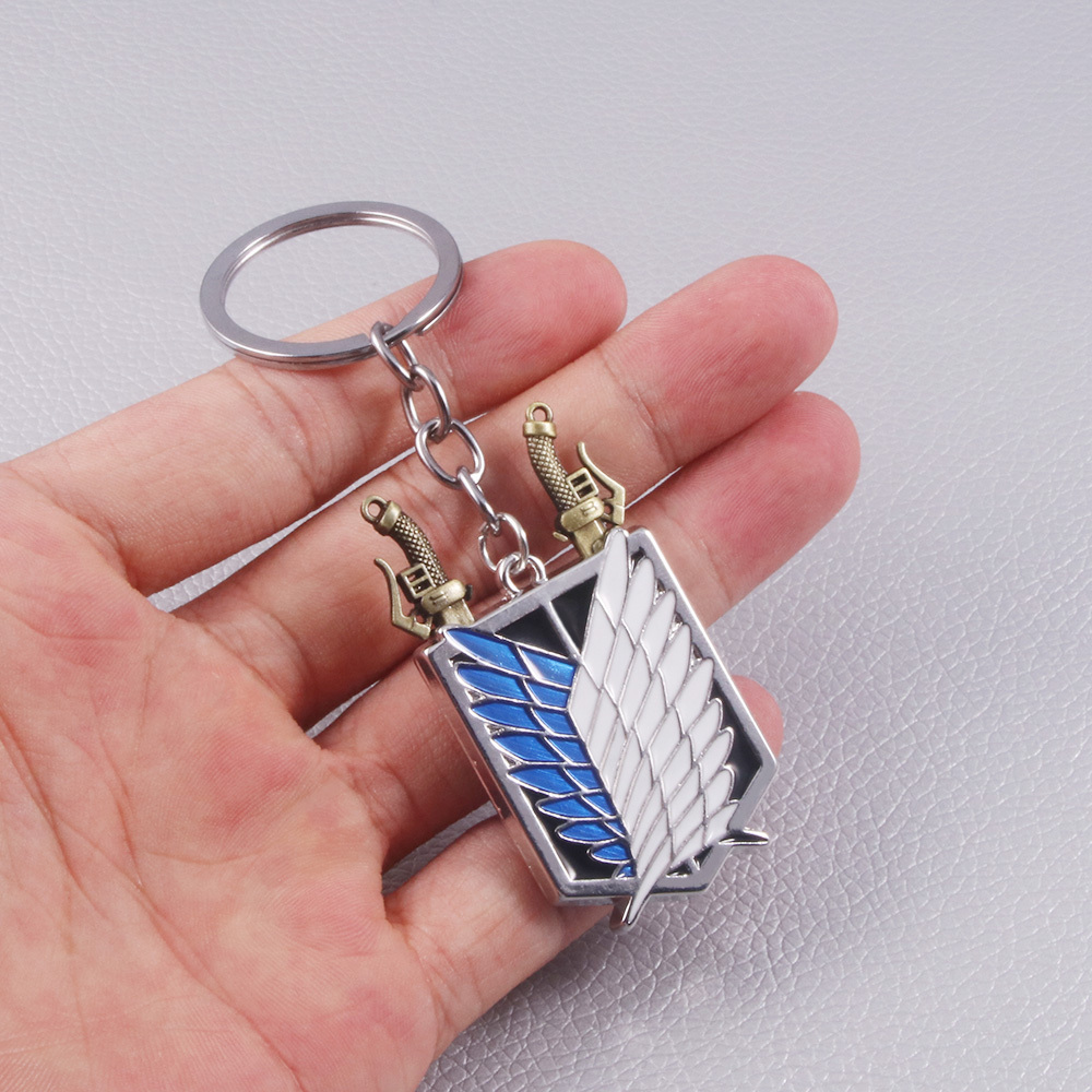 Japanese Anime Souvenir Keyring Attack On Titan Survey Corps Keychain