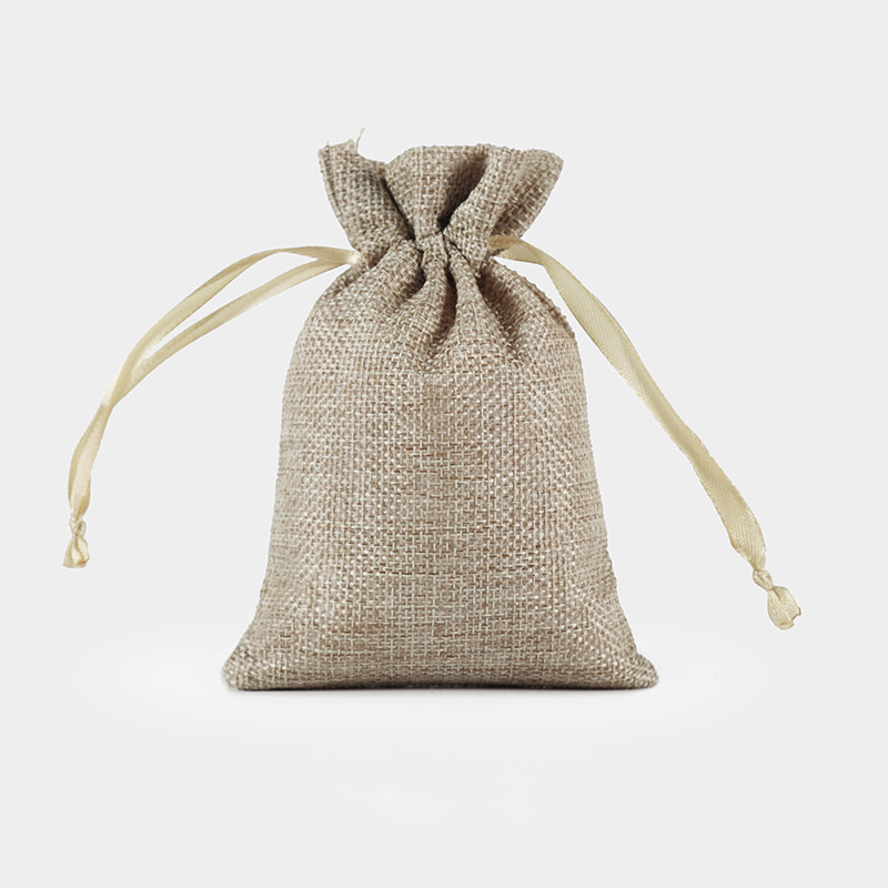 Drawstring Make up  Linen Jute Bags for Gift Wholesale Custom Logo Cotton Velvet Small Candy Gift Drawstring Pouch Bags