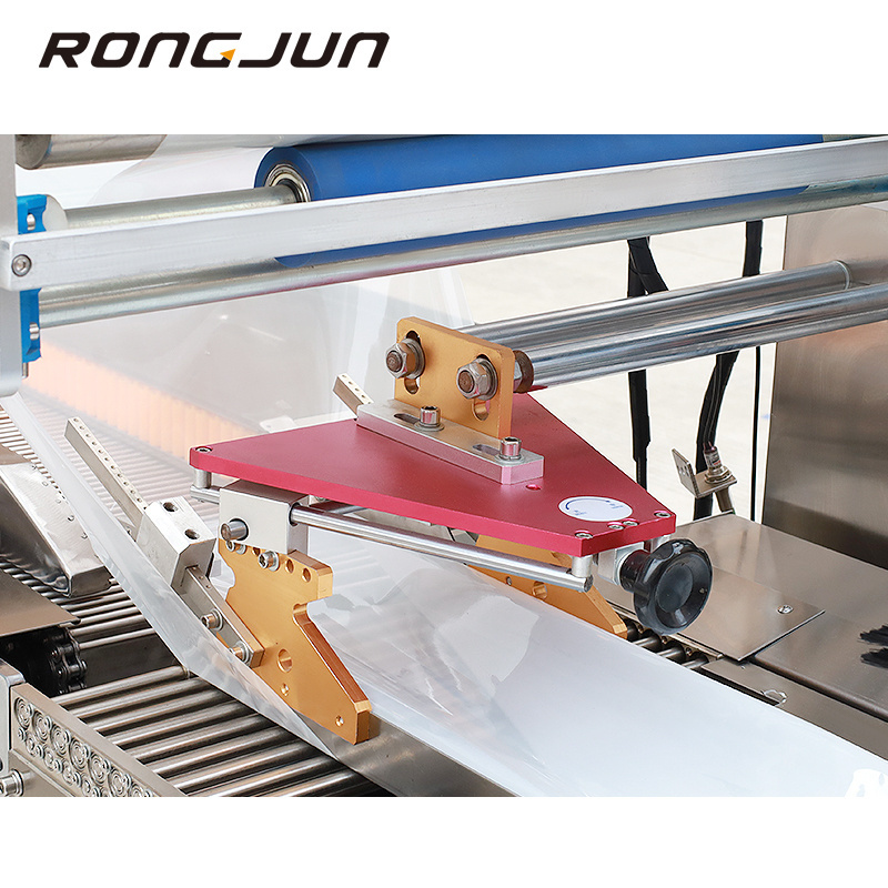 RJ500-F Horizontal Pillow Plastic Film Lettuce Pillow Bag Counting Taffy Candy Chocolate  Wrapping Machine