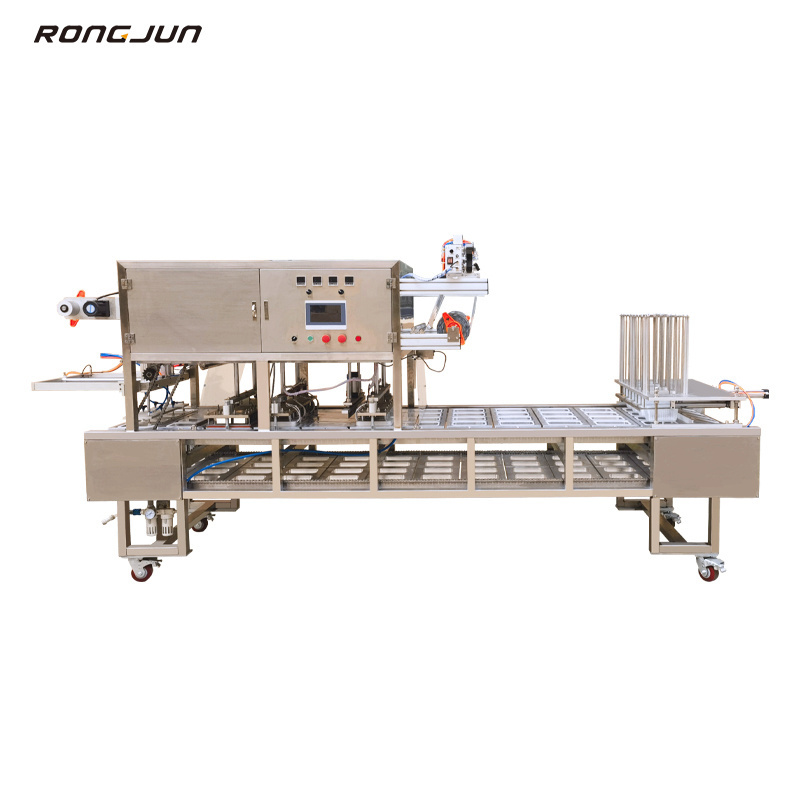 RJ-BG4 Model Fully automatic hot sale water ice cube filling and sealing machine plastic cup sealing machine