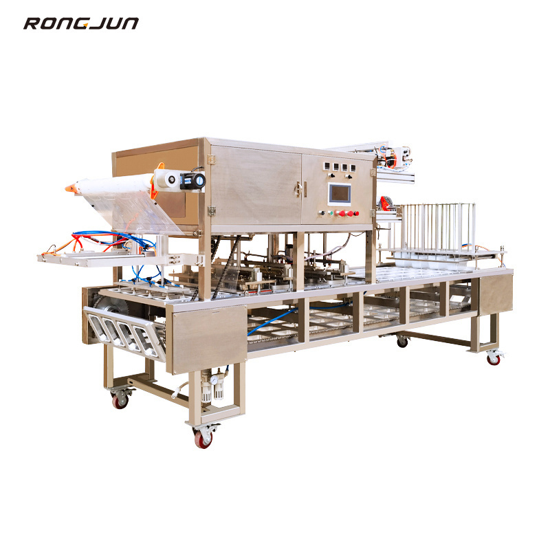 RJ-BG4 Model Fully automatic hot sale water ice cube filling and sealing machine plastic cup sealing machine