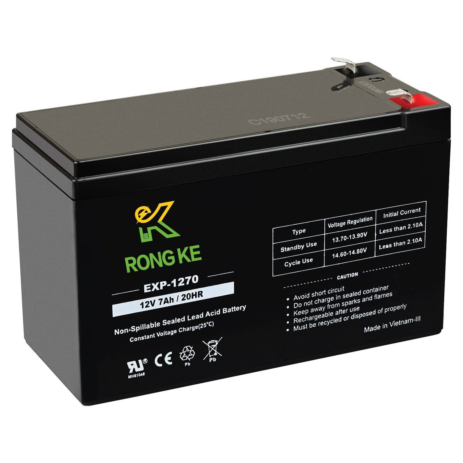 12v 7ah Rechargeable Sealed Lead Acid Battery