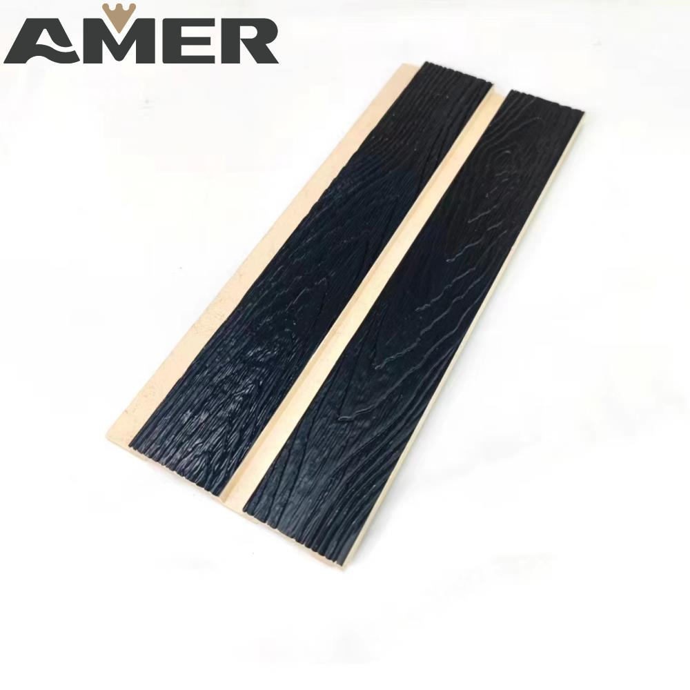 AMER slat 3d ps wall panel fluted  pvc  interior wallpaper decorative shimmer faux stone wall panels