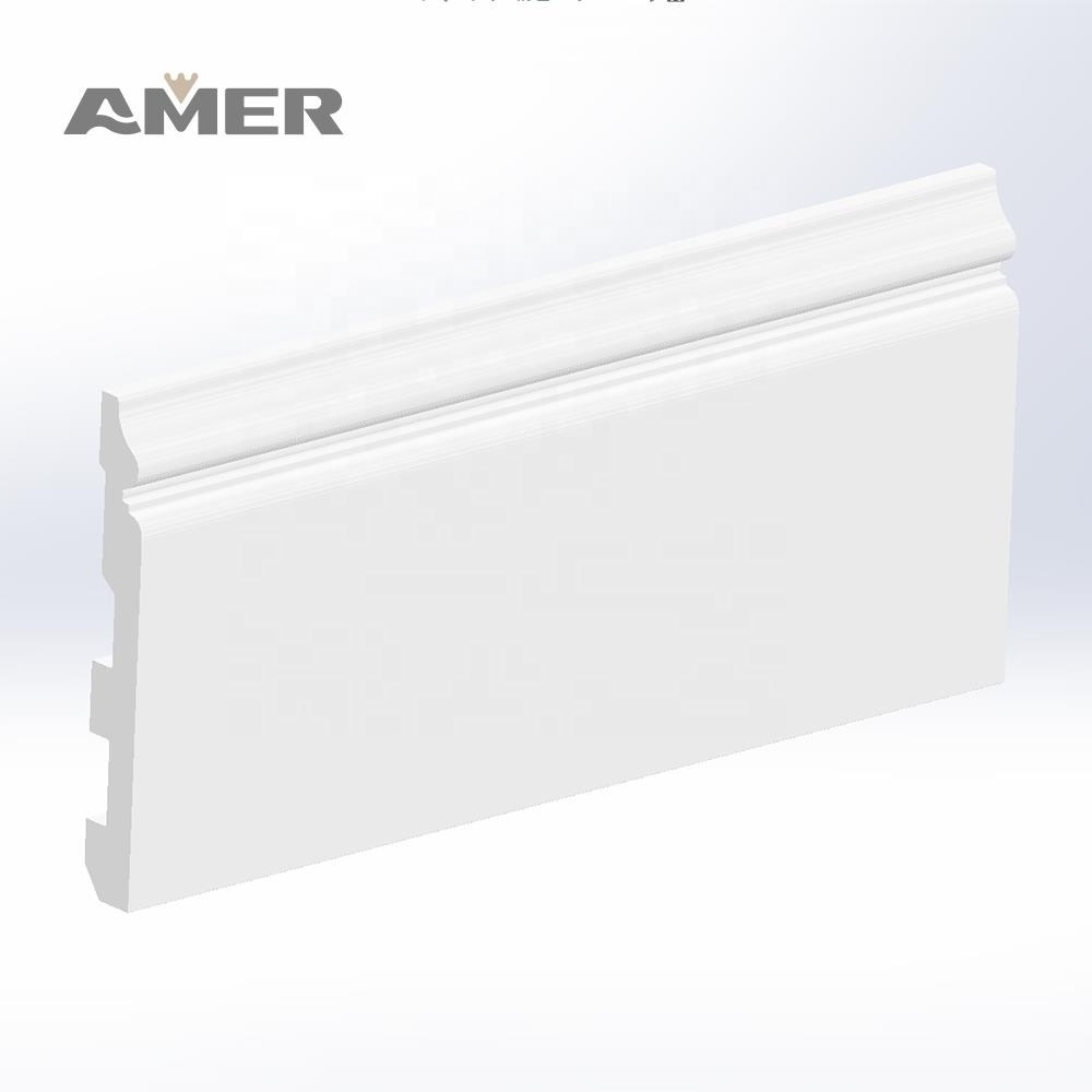 AMER wood plastic skirting cover led ceiling uplight skirting led skirting board