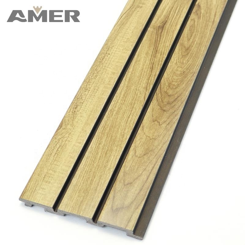 AMER Quality Exterior Siding Wood Grain Board Exterior Wall Outdoor Wpc Wall Panel