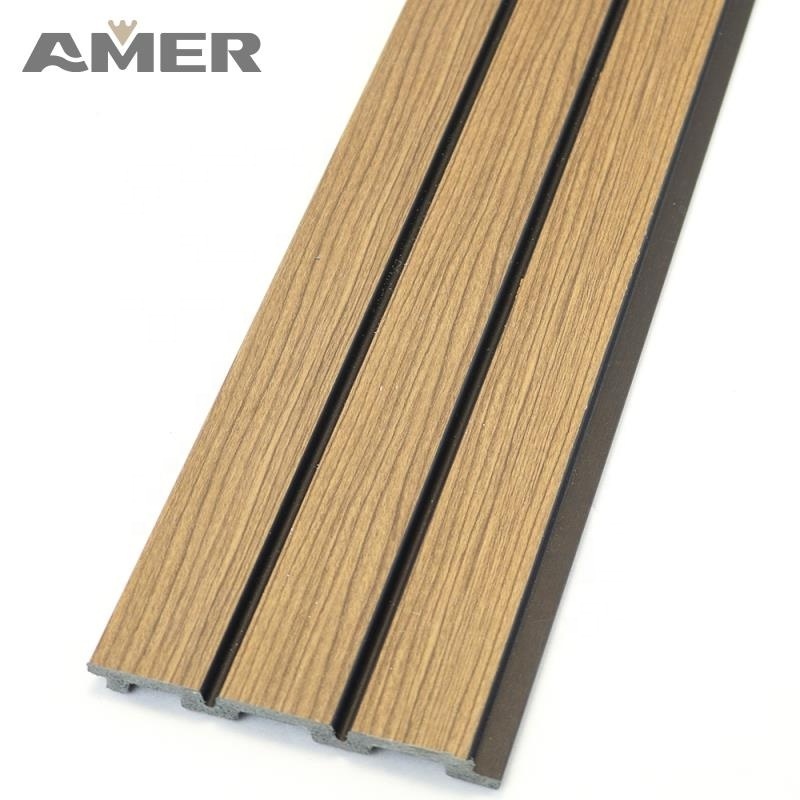 AMER Quality Exterior Siding Wood Grain Board Exterior Wall Outdoor Wpc Wall Panel