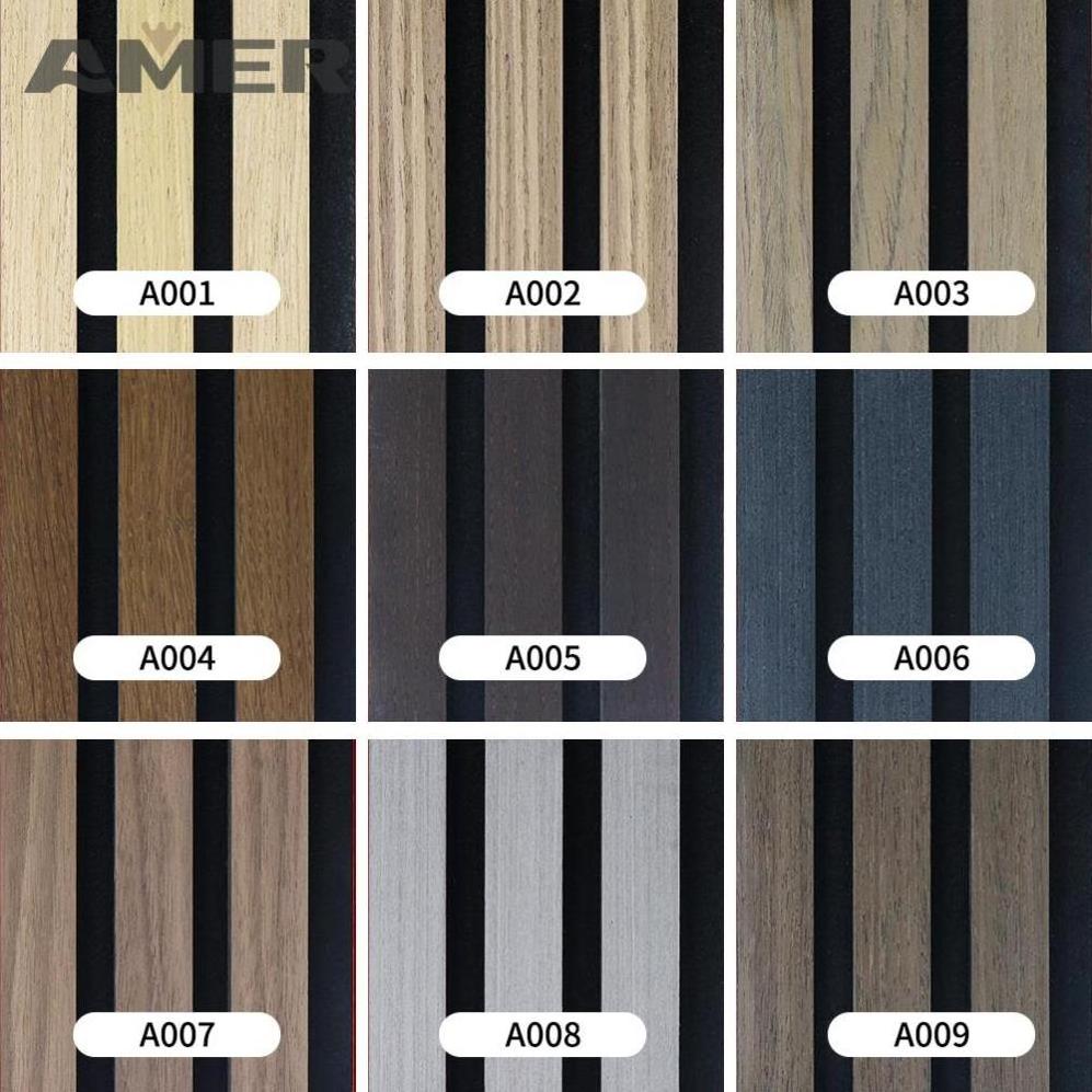 Amer 3d model design Art Acoustic Panels Soundproof Wall Panels Soundproofing Grooved Wooden Acoustic Wall Panel