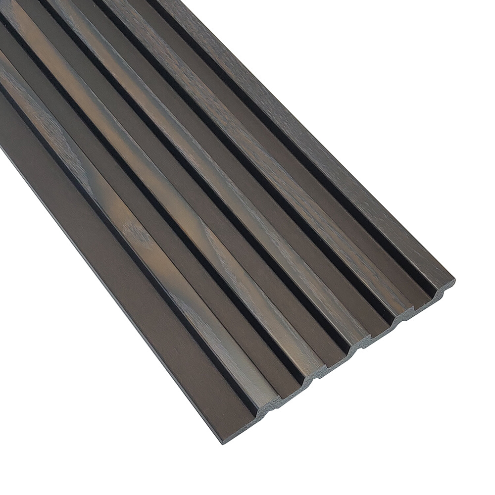 Rongke Factory Oem High Quality Solid Wood Slat Fluted Interior Decor Cladding Panels 120mm Ps Wall Panel