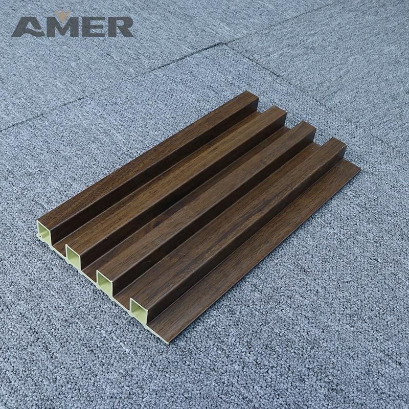 Factory Indoor Decor Wood Plastic Composite Cladding Fluted Wall Board WPC Interior Wall Panel