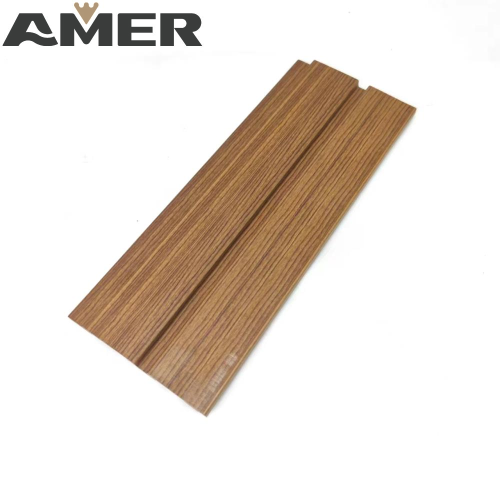 AMER slat 3d ps wall panel fluted  pvc  interior wallpaper decorative shimmer faux stone wall panels