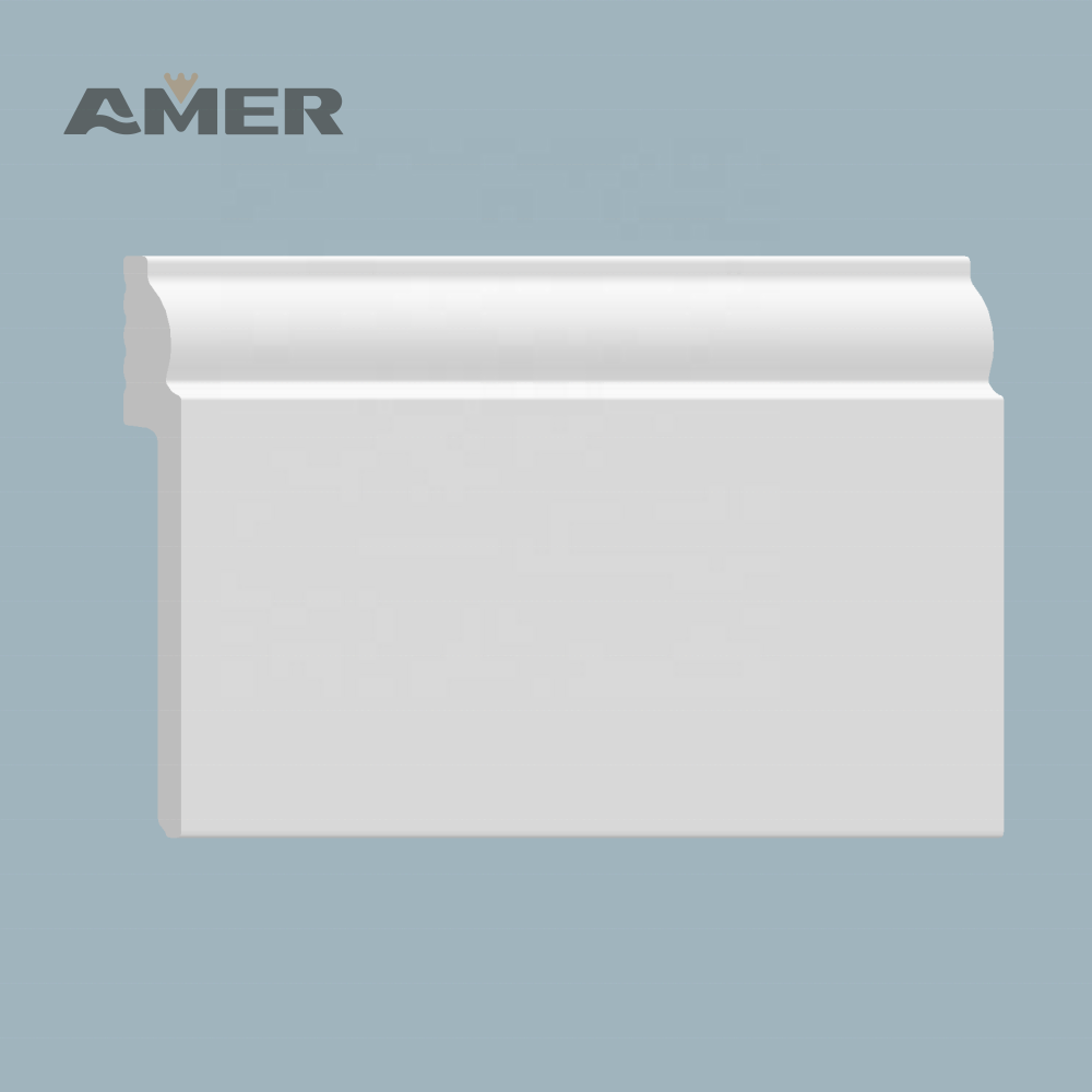 AMER wood plastic skirting cover led ceiling uplight skirting led skirting board