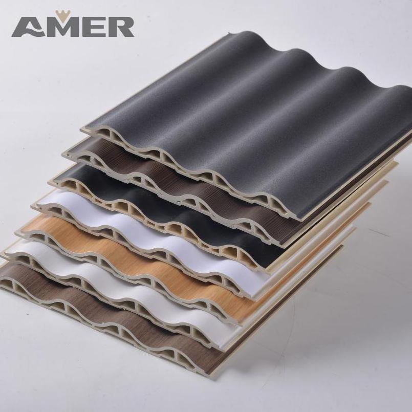 Amer easy installation new materials artificial plastic stone wall board panel wpc