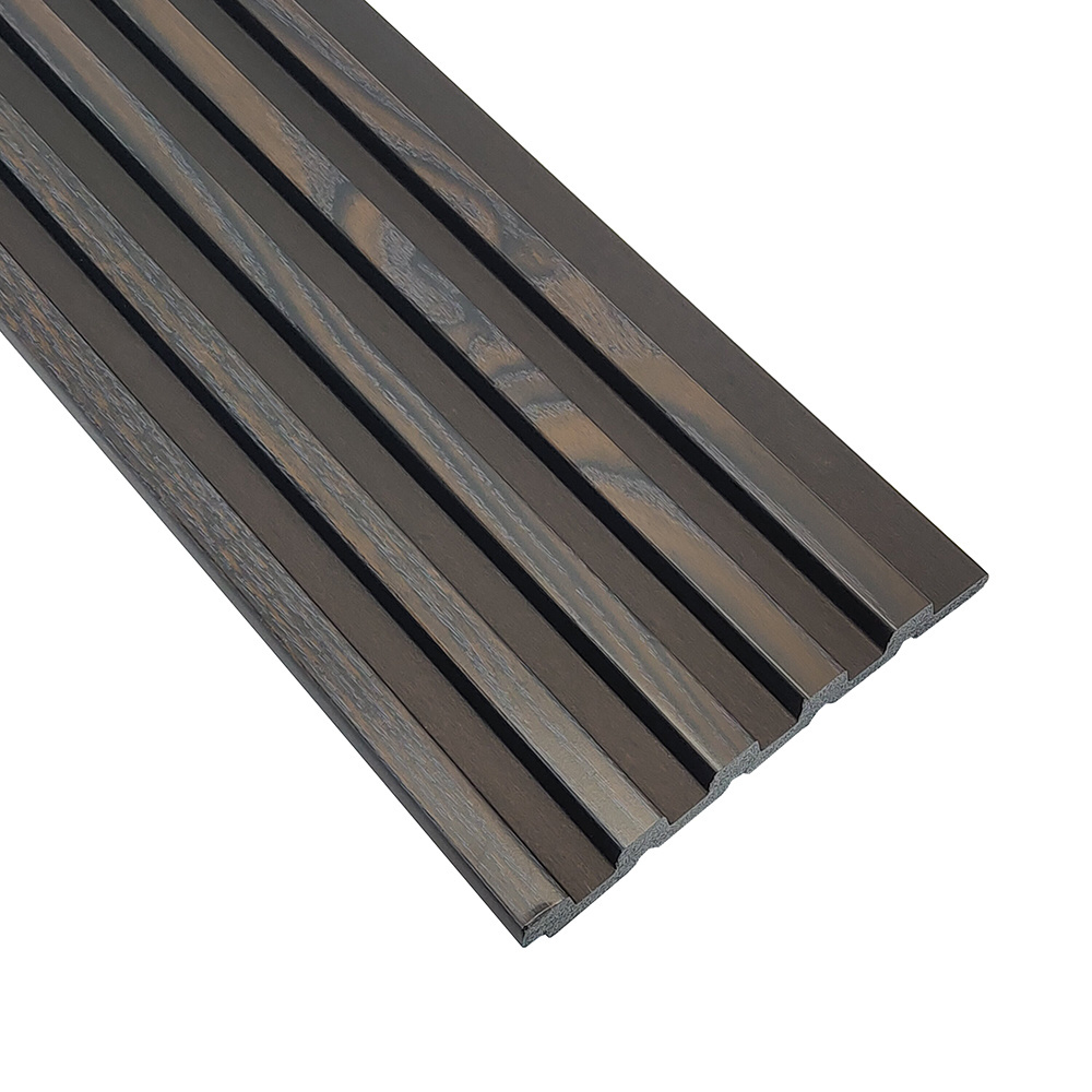 Rongke Factory Oem High Quality Solid Wood Slat Fluted Interior Decor Cladding Panels 120mm Ps Wall Panel