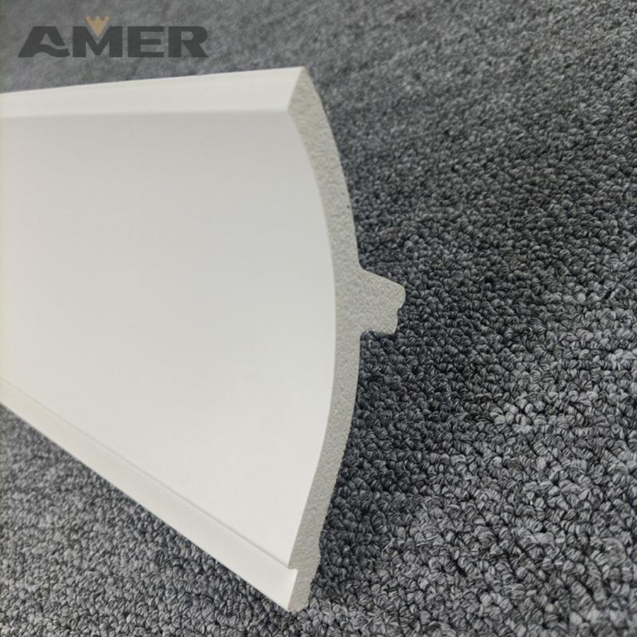 Amer factory skirting board intex staples protective film plastic white shadow gap skirting supplier