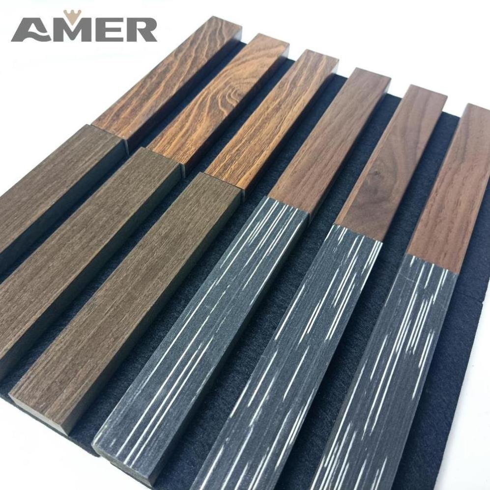 Amer 3d model design Art Acoustic Panels Soundproof Wall Panels Soundproofing Grooved Wooden Acoustic Wall Panel