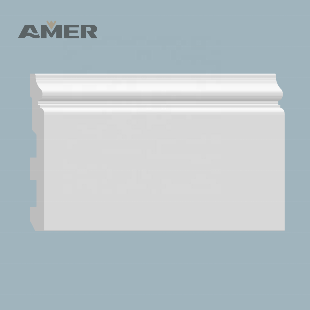 AMER wood plastic skirting cover led ceiling uplight skirting led skirting board