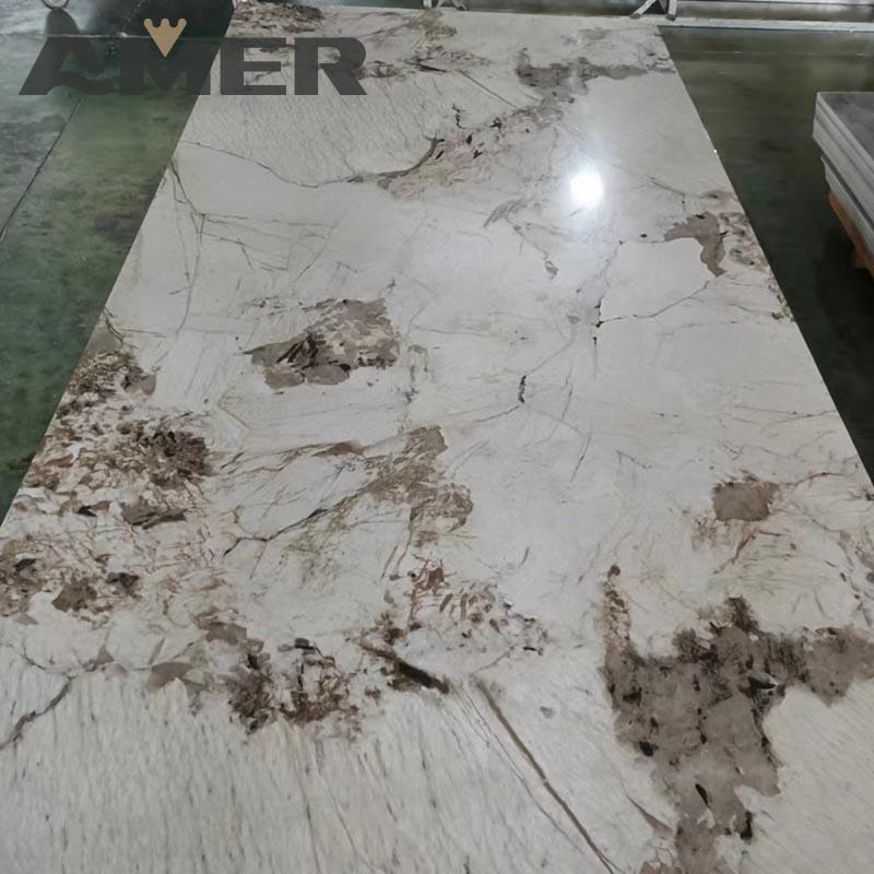 Amer 3d Design Pvc Marble Sheet Marble Alternative Panel 3mm Pvc Uv Sheet