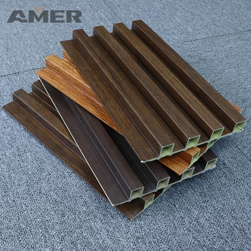 Factory Indoor Decor Wood Plastic Composite Cladding Fluted Wall Board WPC Interior Wall Panel