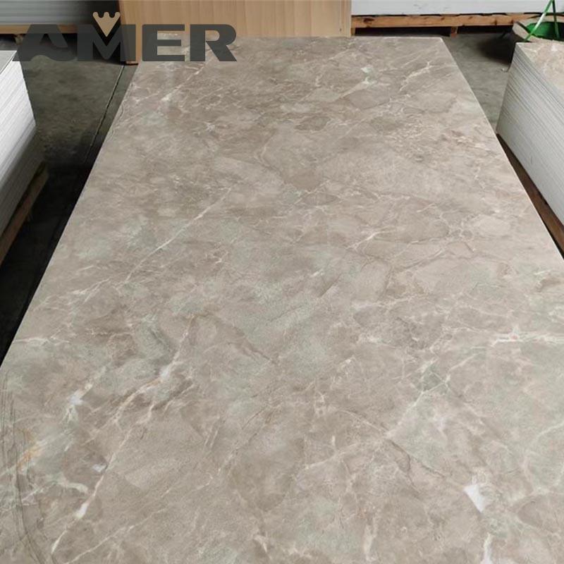 Amer Alternative Laminas De Pvc Tipo Marmol Pvc Marmol Decorativo Carbon Slate Marble Wall Panel Board Pvc Uv Marble Sheet