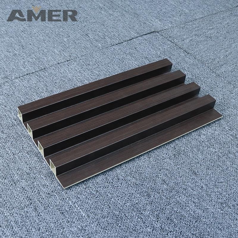 Factory Indoor Decor Wood Plastic Composite Cladding Fluted Wall Board WPC Interior Wall Panel