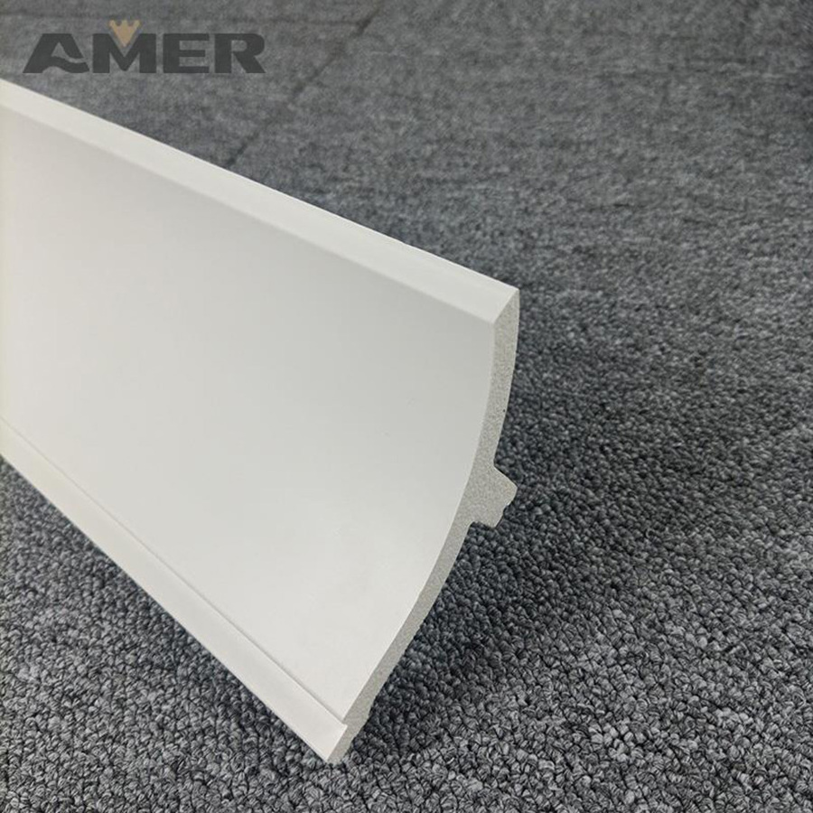 Amer factory skirting board intex staples protective film plastic white shadow gap skirting supplier