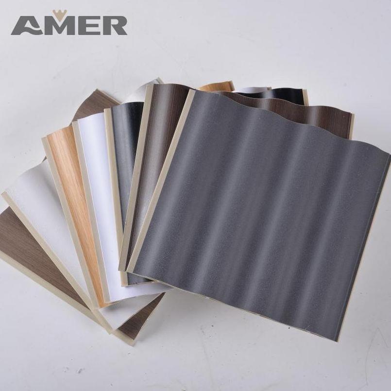 Amer easy installation new materials artificial plastic stone wall board panel wpc