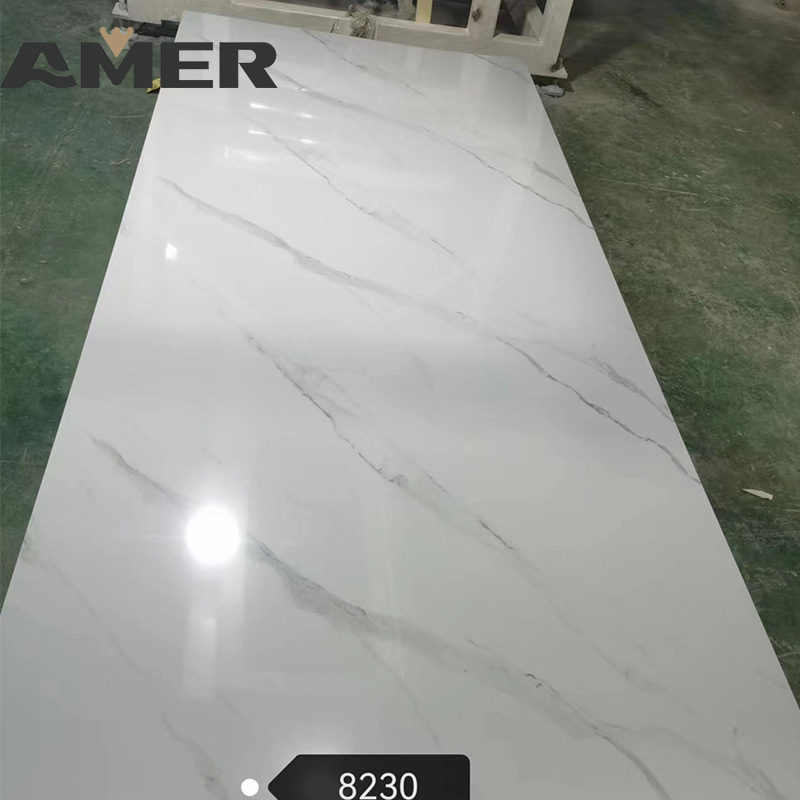 1220*2800*3mm uv marble sheet pvc marble sheet uv board for Saudi Arabia