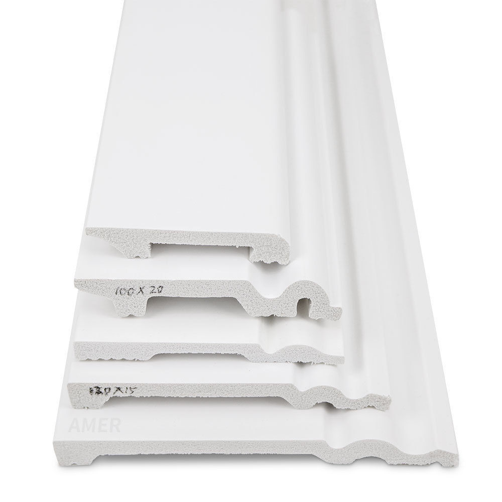 wholesale waterproof easy install polystyrene material polyuranthan mouldings profile PS skirting baseboard wall mould