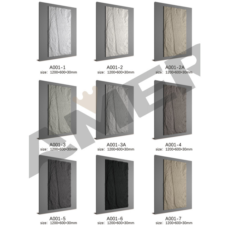 Rongke OEM Factory wholesale pu exterior foam faux stone house siding exterior wall stone panels