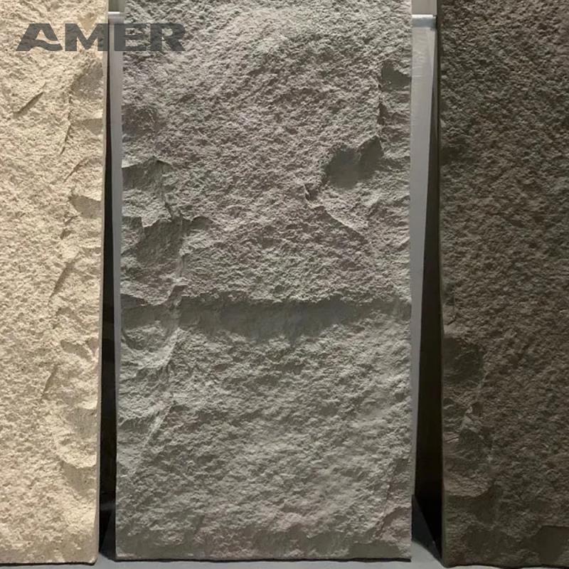 Rongke OEM Factory wholesale decorative interior cultured thin stone plastic exterior slate texture foam wall panel