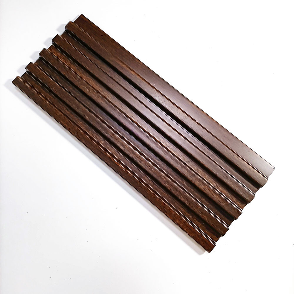 Rongke OEM Slat cladding wooden ps board exterior interior decorative fluted wall paper wall panel