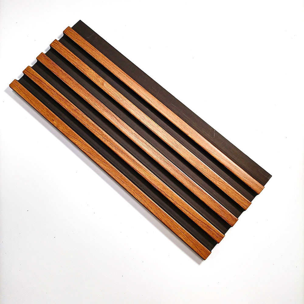 Rongke OEM Slat cladding wooden ps board exterior interior decorative fluted wall paper wall panel