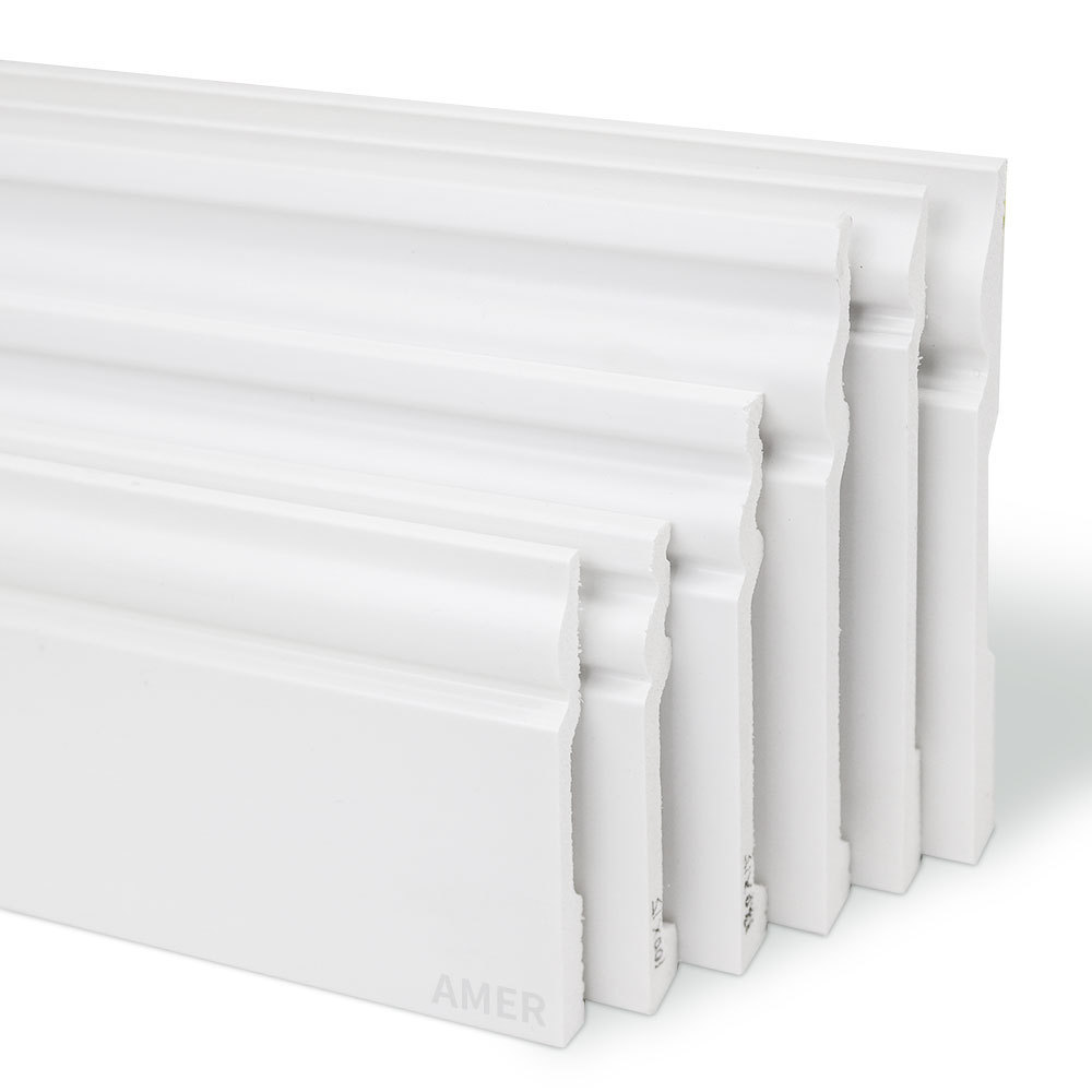 wholesale polystyrene white quick install eco-friendly none-formaldehyde skirting baseboard panel boards mould