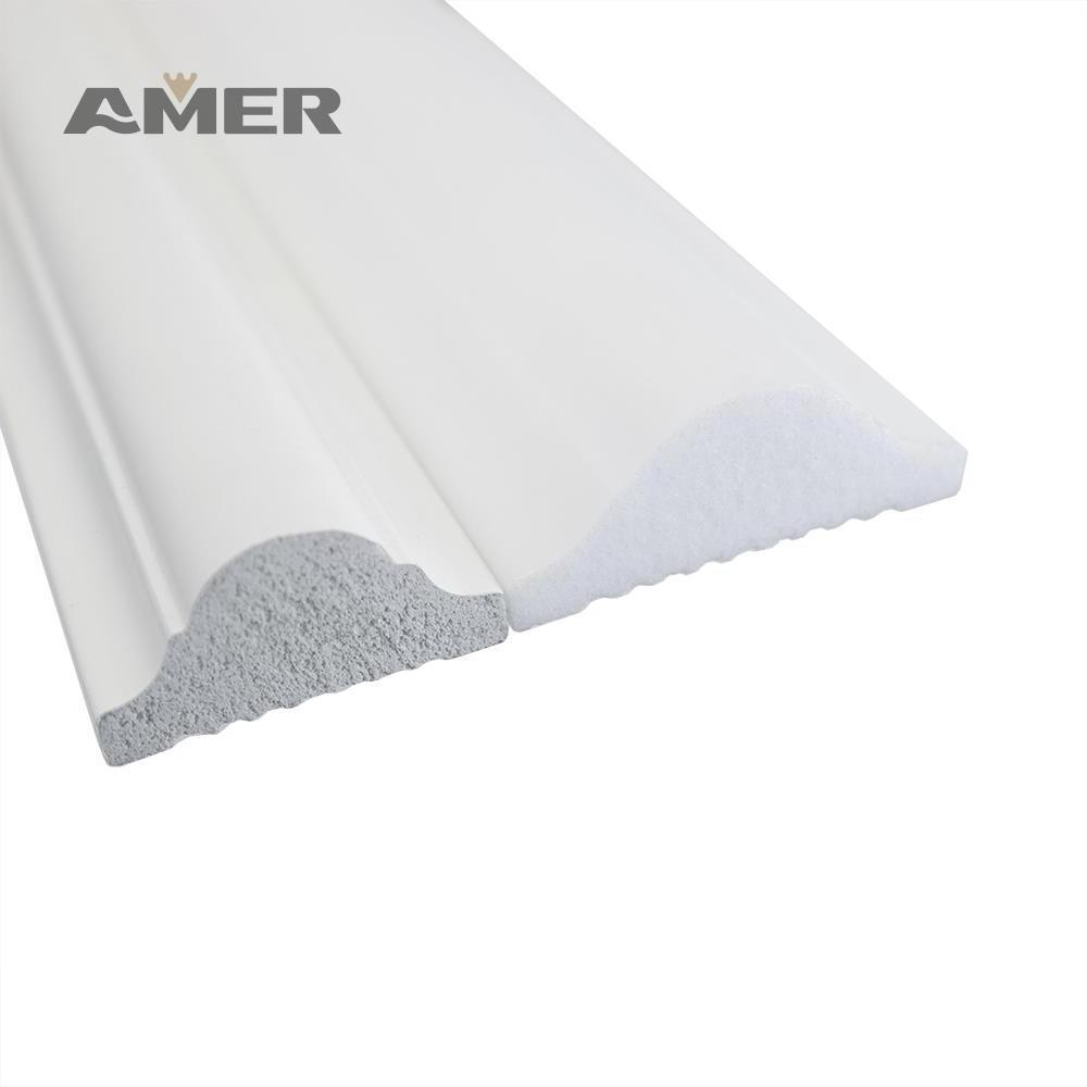 AMER Waterproof Quick Install Plastic Flexible Trim White Edge Moulding