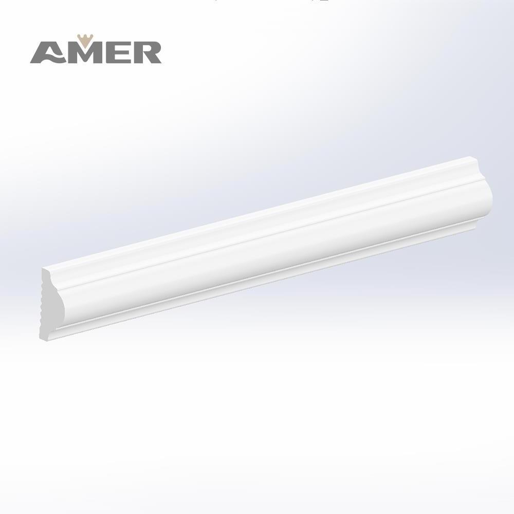 AMER Waterproof Quick Install Plastic Flexible Trim White Edge Moulding