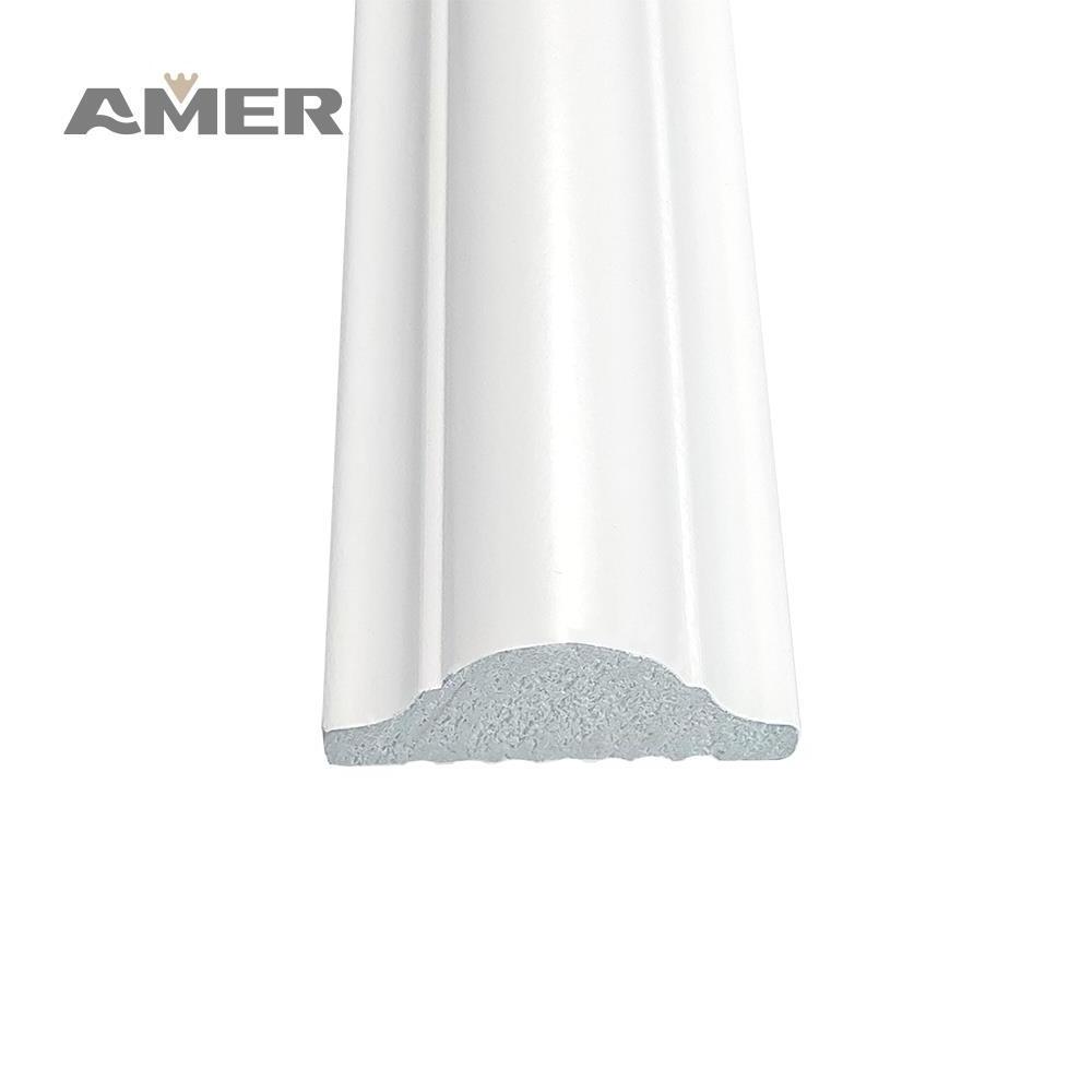 Amer Decorative Plastic Waterproof Flexible Trim Wall Panel White Moulding Quick Install Edge Line Chair Rail HomeDIY