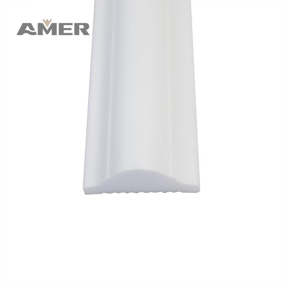 AMER Waterproof Quick Install Plastic Flexible Trim White Edge Moulding