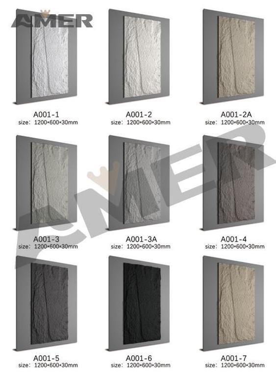 Rongke OEM Factory wholesale  Pu Stone Panel Wall Faux Polyurethane Stone Panel 3d Wall Panel Board