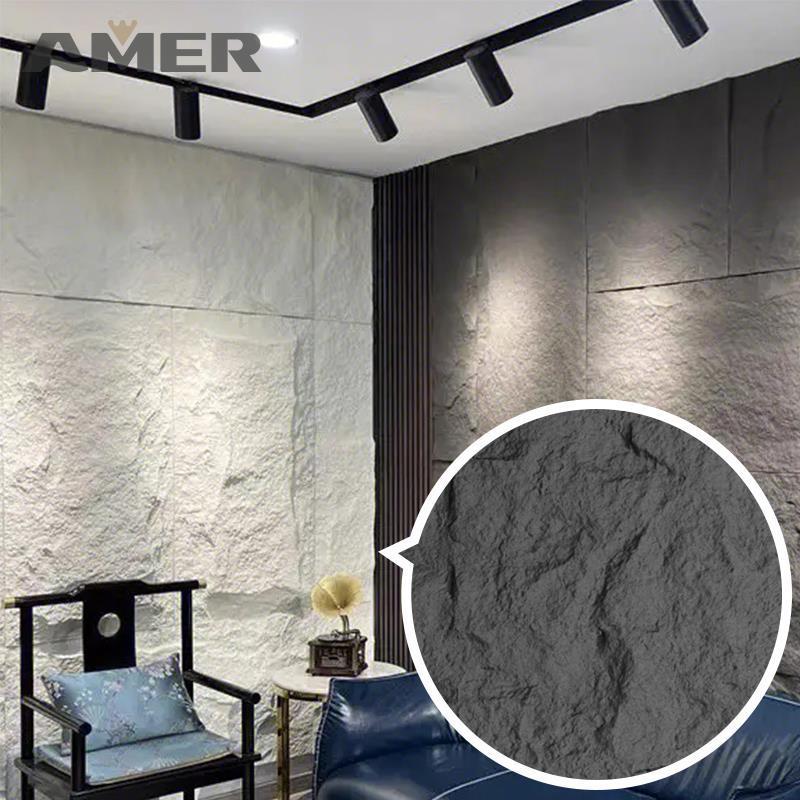 Amer 1200*600mm Pu Stone Veneer Decor 3d Polyurethane Faux Mushroom Stone Wall Panels Pu Culture Stone Wall Panel