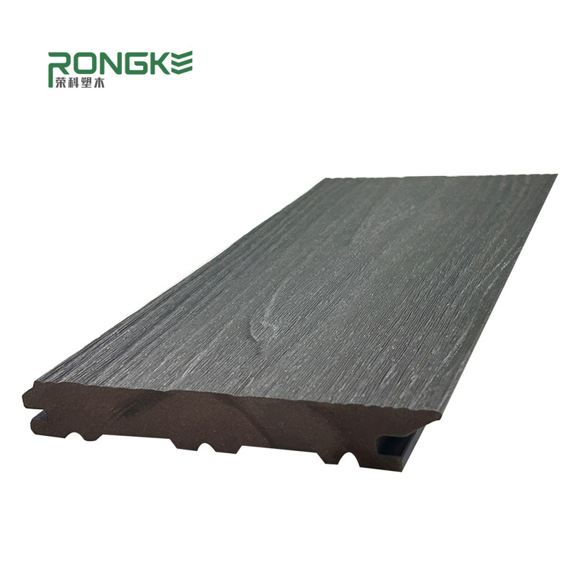 Hot selling no gap seamless waterproof outdoor wood grain WPC co-extrusion solid decking