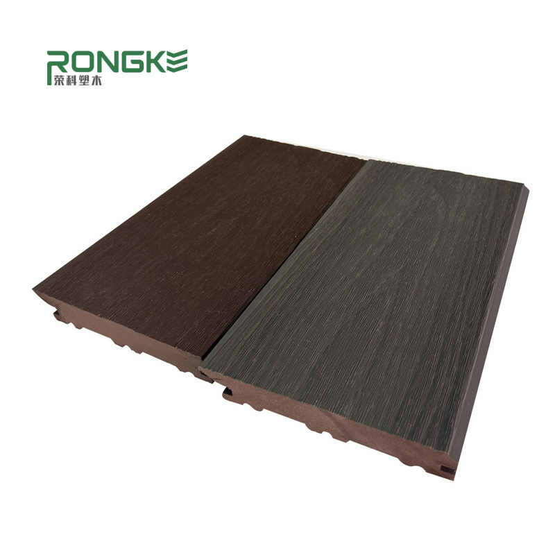 Hot selling no gap seamless waterproof outdoor wood grain WPC co-extrusion solid decking