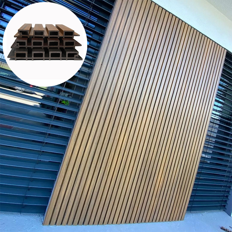 Exterior 3D Wall Panel Chinese Board Similar Fiber Cement Cladding Wooden Grain WPC Wall Siding